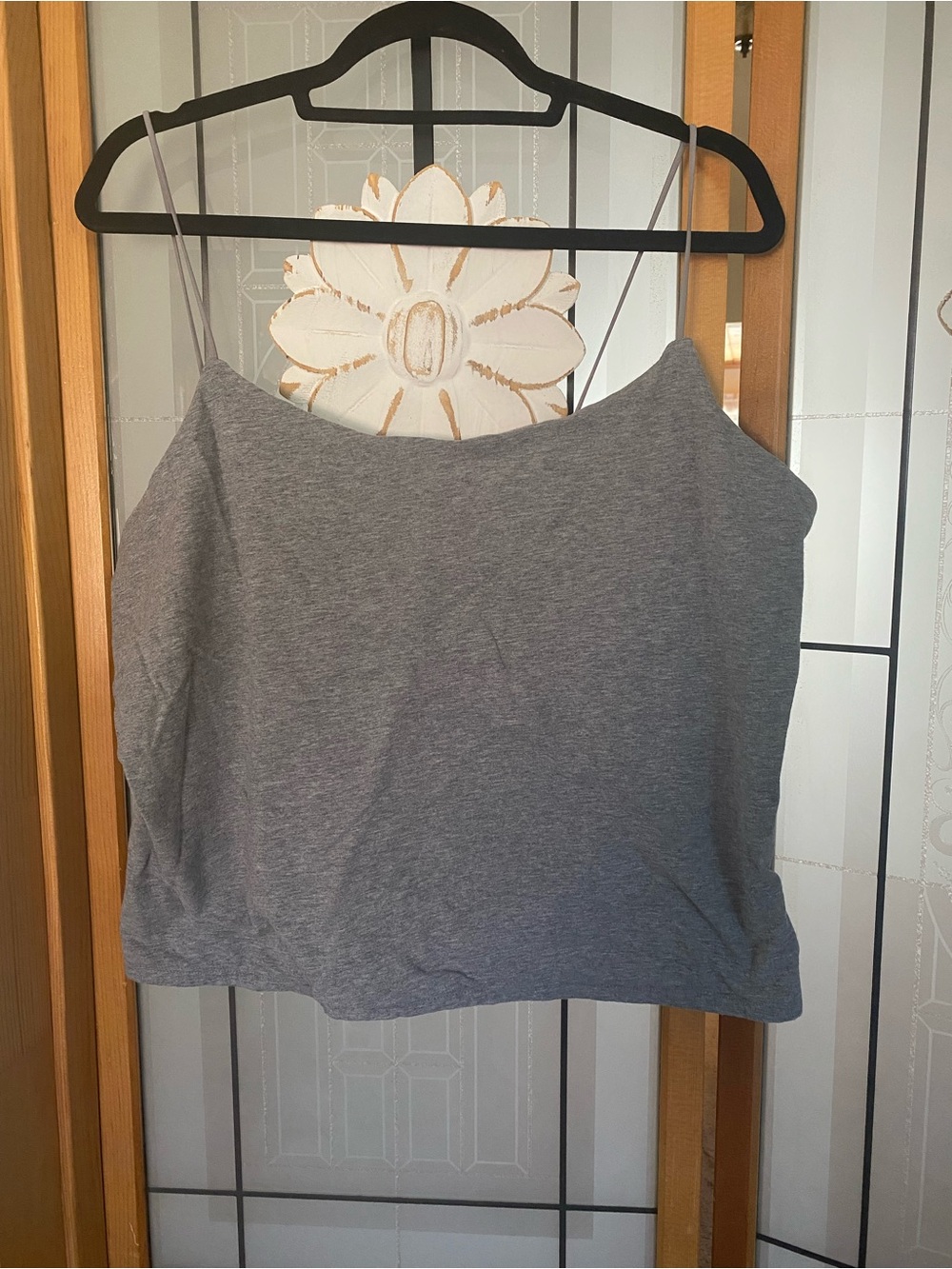 a new day Gray Spaghetti Strap Camisole Top Double Lined